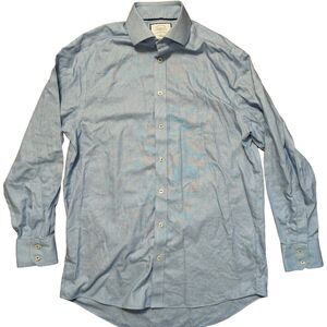 Charles Tyrwhitt Shirt Mens 15 - 33 Blue White Classic Fit Dress Button Up